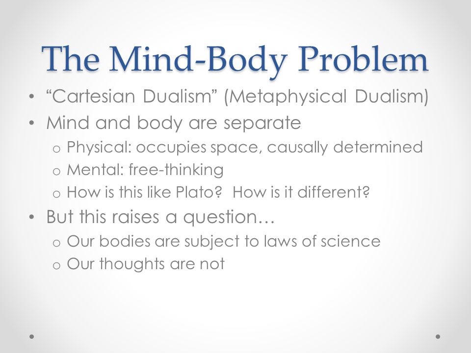 Mind–body dualism